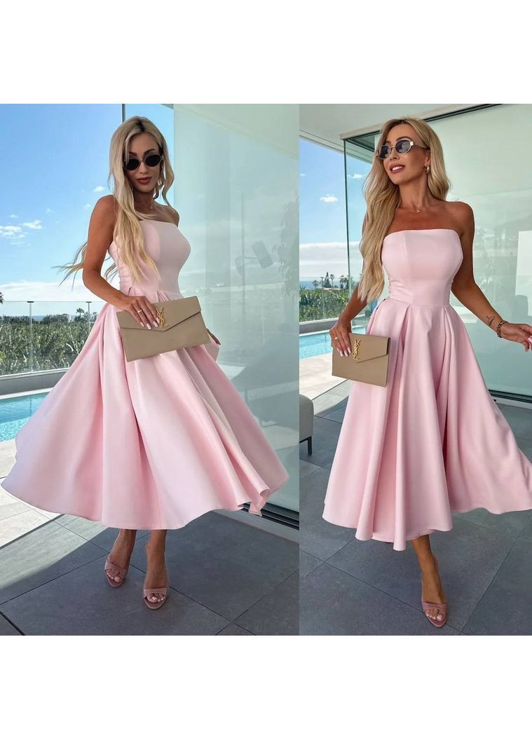 Рожева святковий, вечірня жіноча сукня елегантна а-силует Style Point однотонна