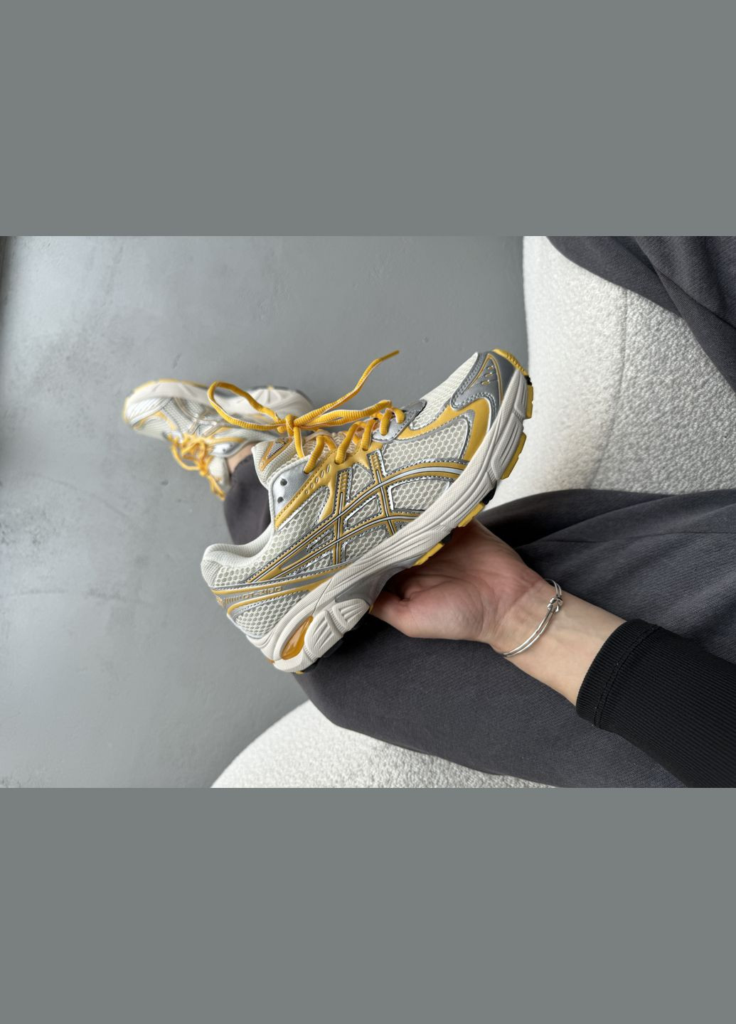 Кросівки жіночі і чоловічі Asics GT-2160 grey yellow | Асікс GT-2160 сірі жовті No Brand сірі демісезони (316507769)