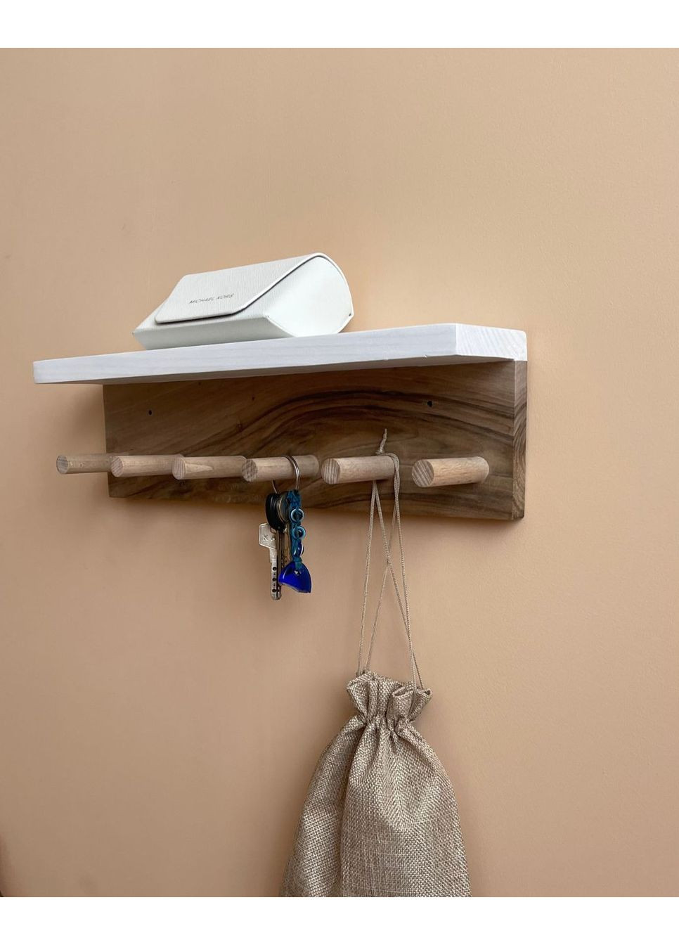 Вішалка з поличкою горіх, 80 см WittleWood (369632008)