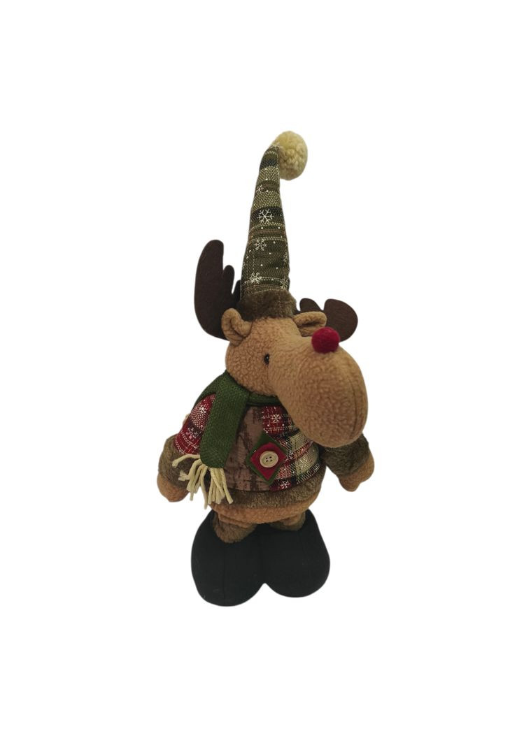 Новогодняя фигурка под елку Олень на телескопических ножках 55 см No Brand (371810092)