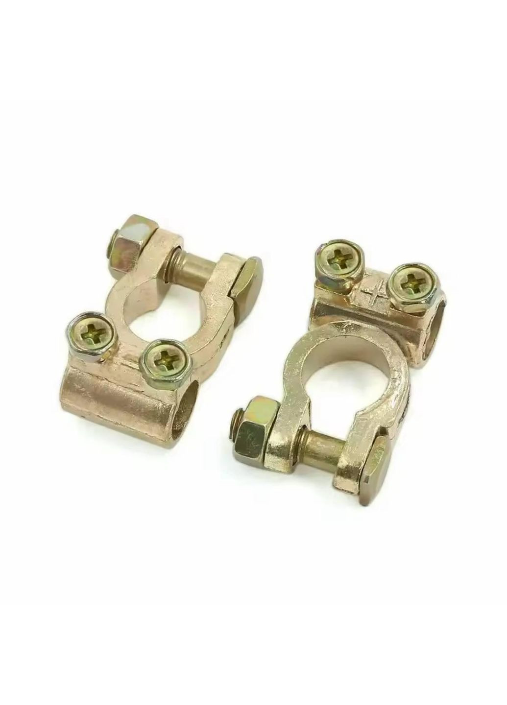 Клеммы аккумуляторные автомобильные набор 2 шт (+ и -) золотой (R051634) Icar (368833845)