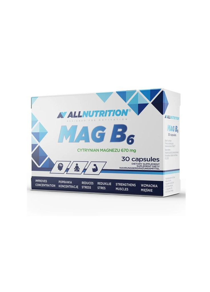 MAG B6 - 30caps цитрат магния Allnutrition (282962570)