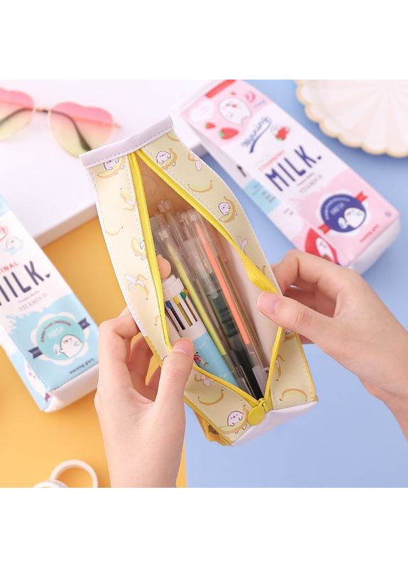 Пенал школьный детский для мальчиков и девочек ( ) «Milk» в форме коробки для молока China (366874866)