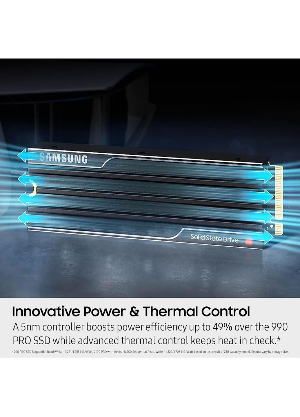 Накопичувач SSD M.2 1TB PCIe 5.0 9100PRO+ радіатор Samsung (362474591)