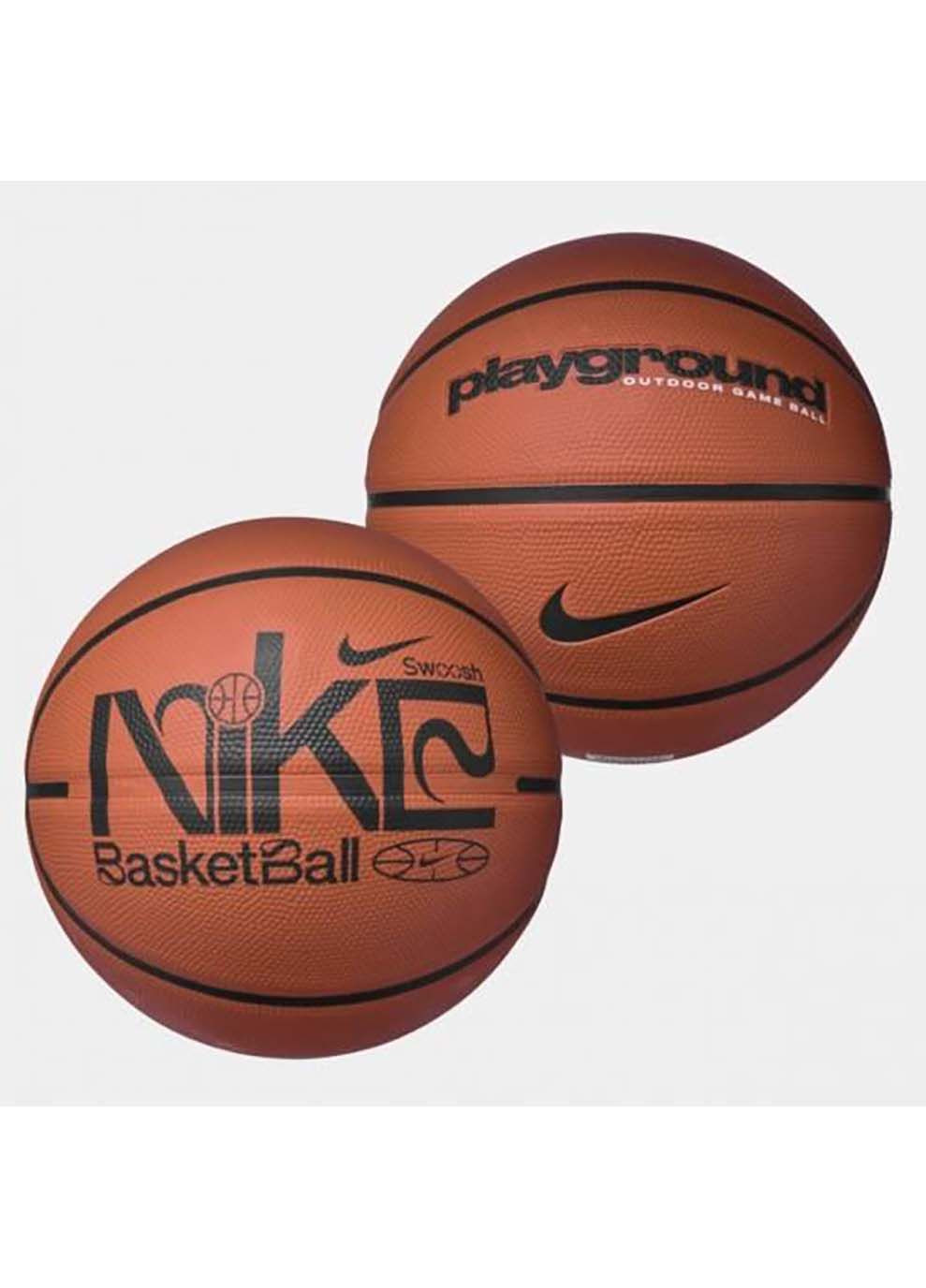 М'яч баскетбольний EVERYDAY PLAYGROUND 8P GRAPHIC DEFLATED AMBER/BLACK/BLACK/WHITE size 7 Nike (302287454)