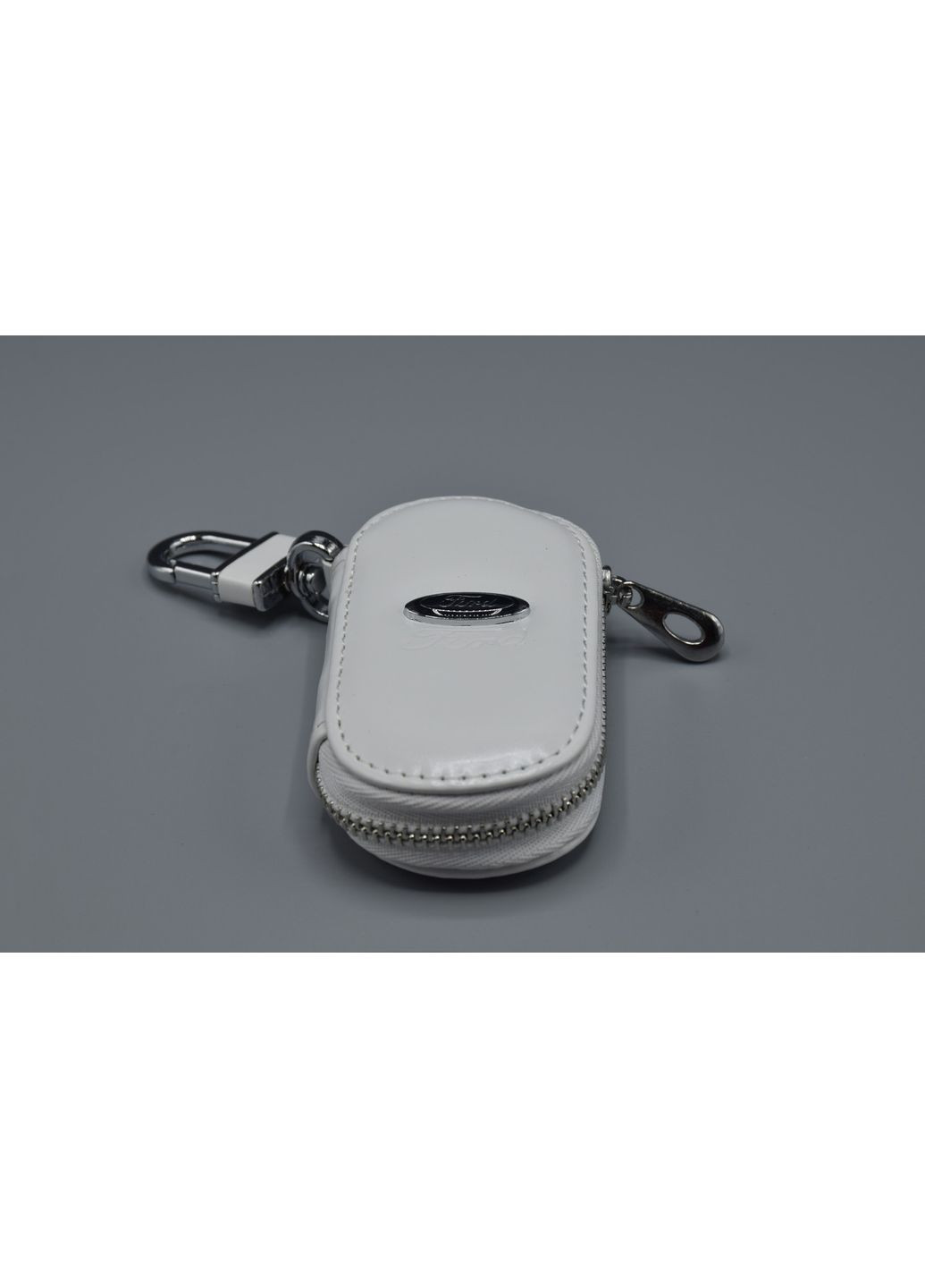 Ключниця, шкіряна автоключниця з логотипом ФОРД (біла 03016) Ford (360949451)