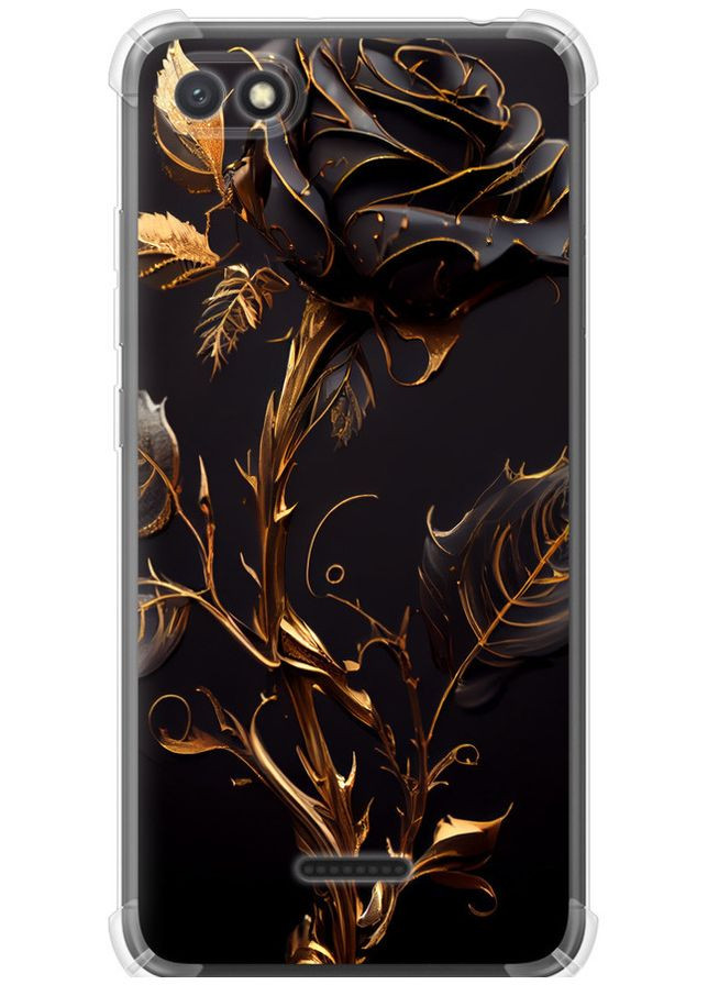 Силіконовий протиударний с посиленими кутами чохол 'Троянда 3' для Endorphone Xiaomi Redmi 6A (317352451)