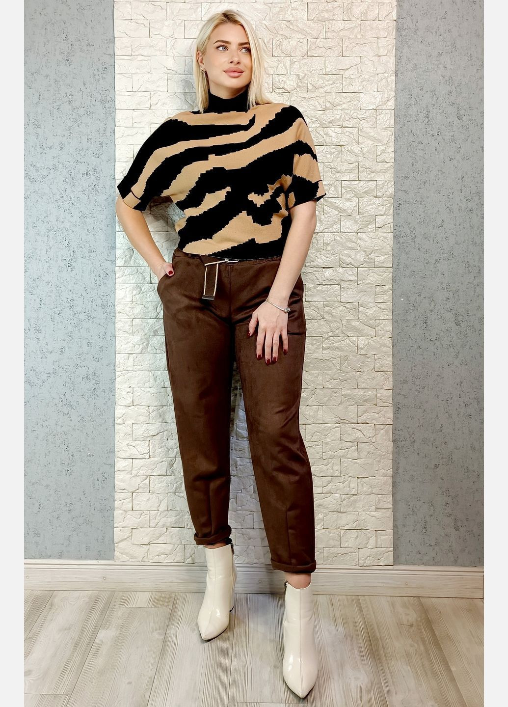 Брюки Livan's з екозамші (365564658)