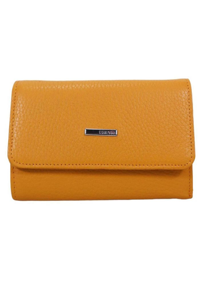 Гаманець жіночий з натуральної шкіри жовтий 2006-56 Karya (336378003)