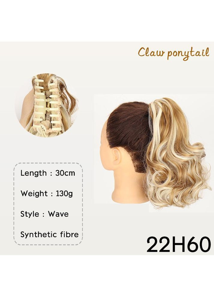 Накладний хвіст хвилястий на крабі шиньйон термоволокно 30 см No Brand мелювання (364551118)