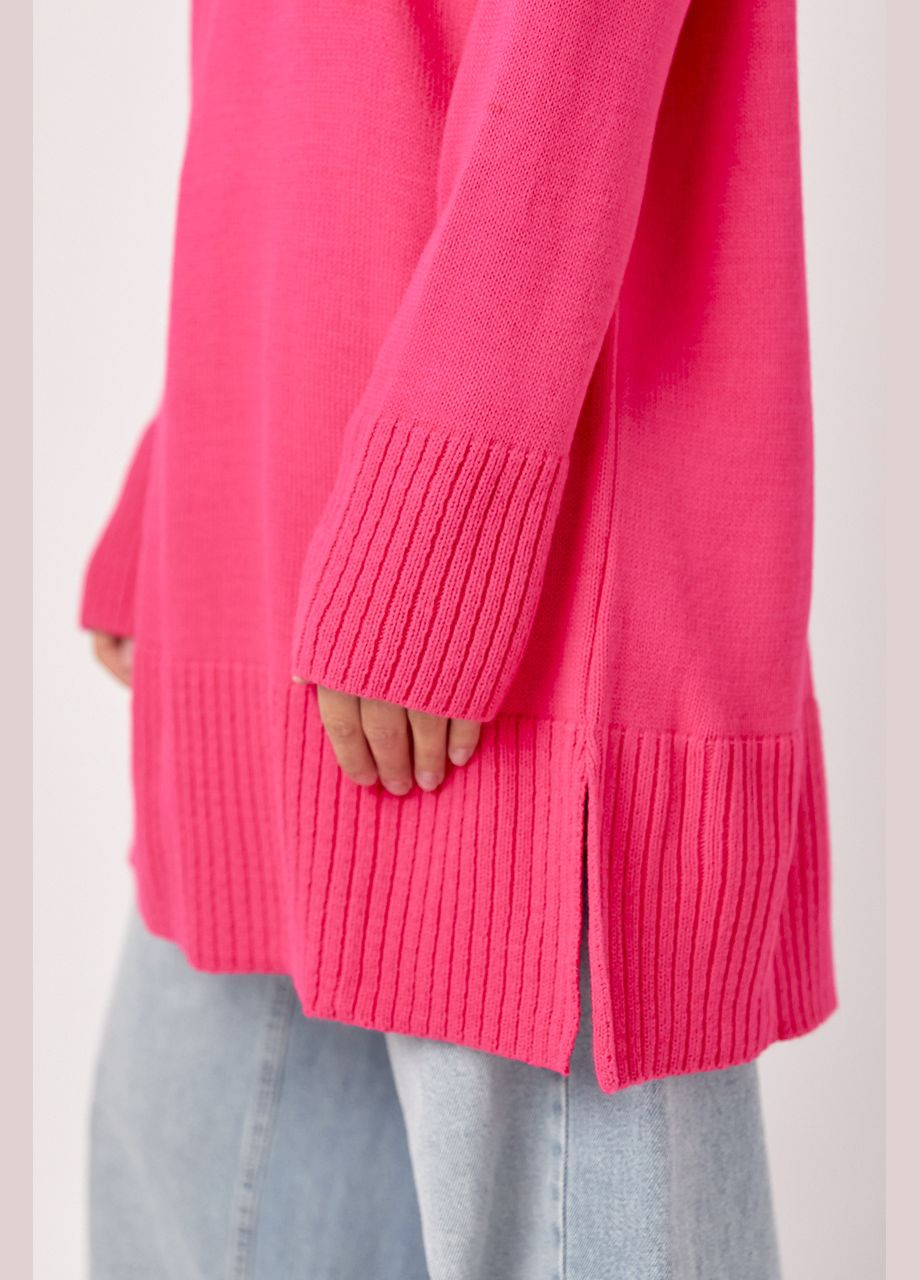 Женская вязаная туника oversize с разрезами по бокам Lurex (303056751)