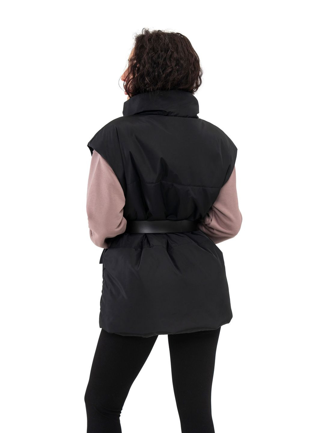 Жилетка Кайя з поясом чорний Emass (294659762)