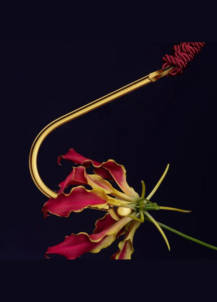 Вагинальный / анальный крюк UPKO Hook золотистый, с шариком на конце и кольцом для фиксации No Brand (303886267)