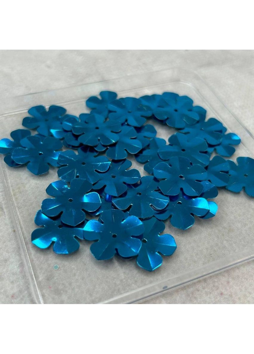 Ø20мм Поет граненный цветочек 5г - синий Plus-plus (352743433)