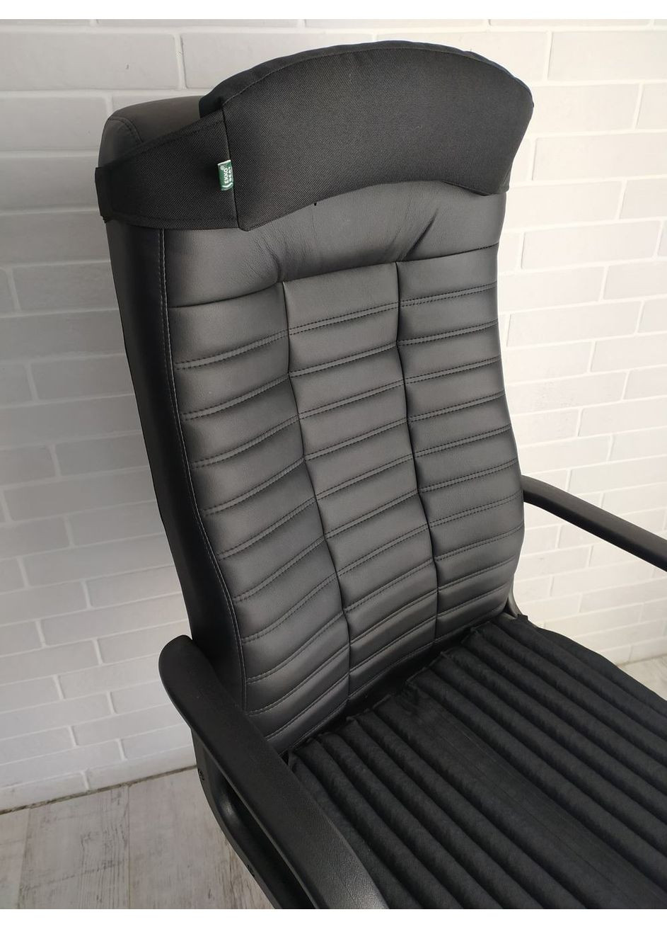 Эргономичные подушки EKKOSEAT на кресло руководителя (СИДЕНИЕ и ПОДГОЛОВНИК). Комплектация: набор. Черный. SF-1G3H-101KU Ekko Seat (353718946)