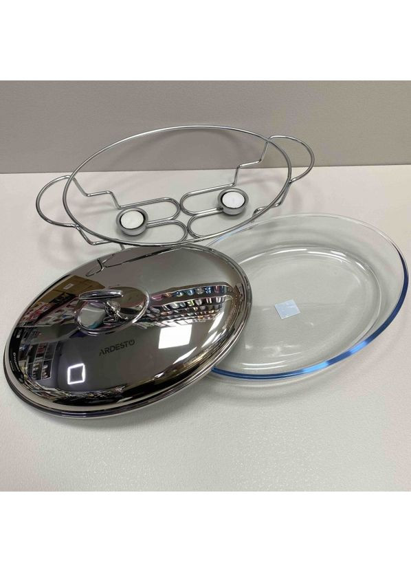 Марміт скляний з металевою кришкою 3 л Black Mars AR2414FW Ardesto (362497068)