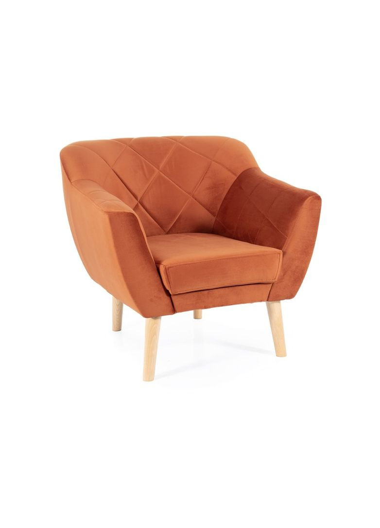 Крісло KARO 1 VELVET цинамон/бук BL.4215 KARO1V4215BU Signal (372178627)