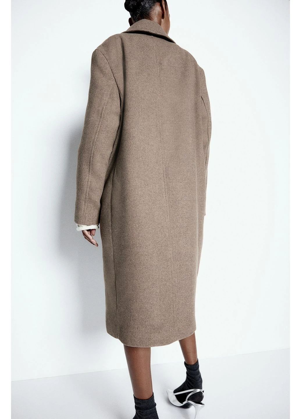 Коричневое демисезонное Пальто свободного кроя H&M