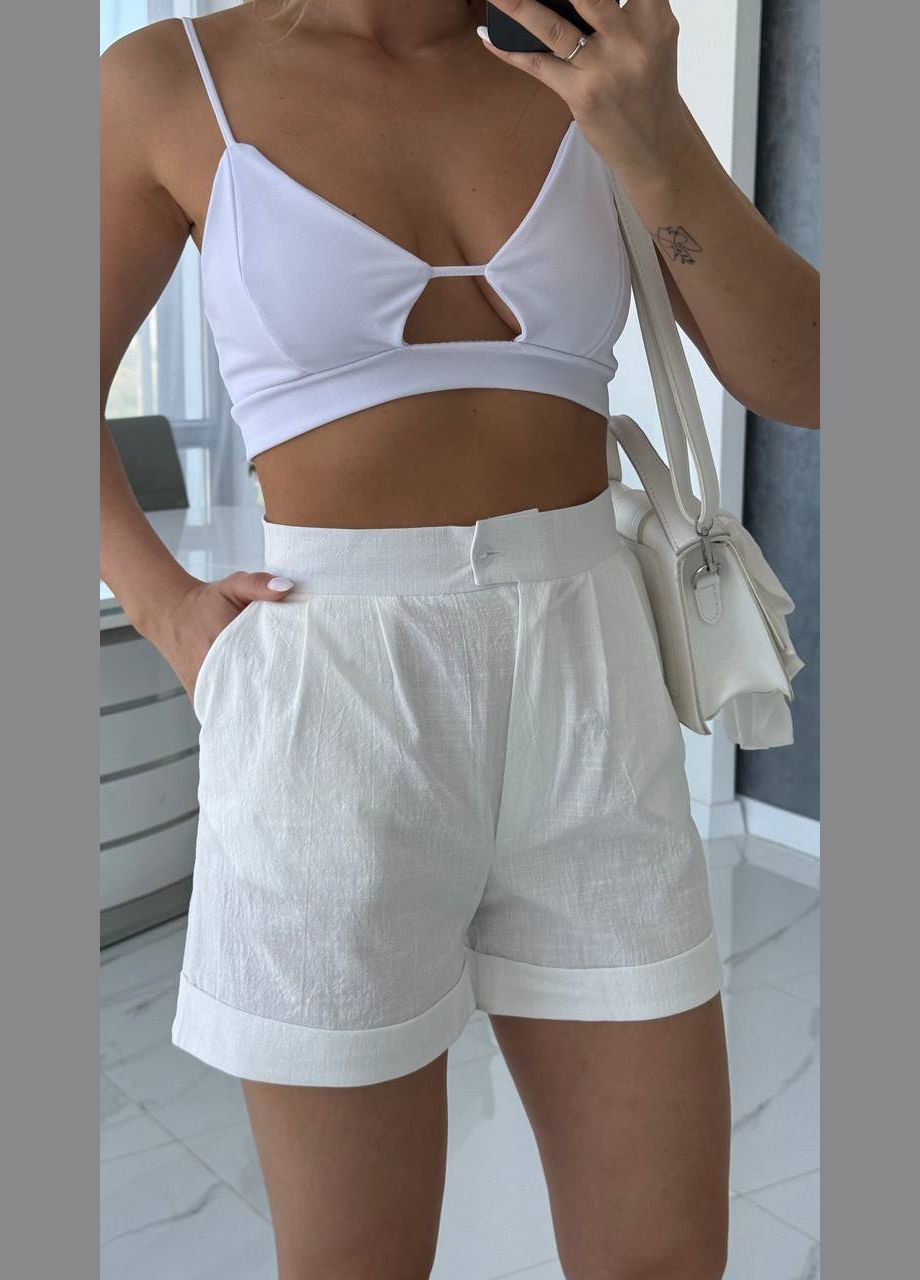 Костюм трііі ці ка шорти +сорочка+ топ льон преміум бохо No Brand (331859395)