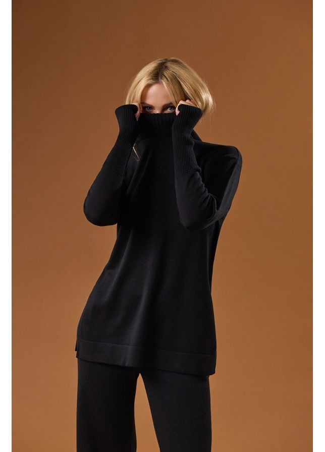 Черный джемпер 2706 стальной Triko Bakh