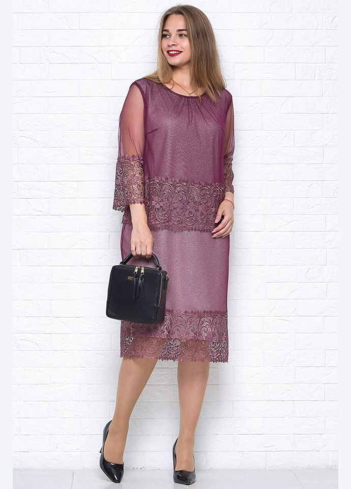 Сливовое платье 14223-7 Alenka Plus
