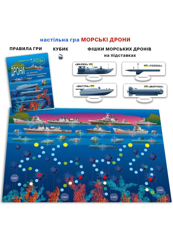 Настольная игра для всей семьи "Морские дроны" 81428 патриотическая Энергия Плюс (316272928)