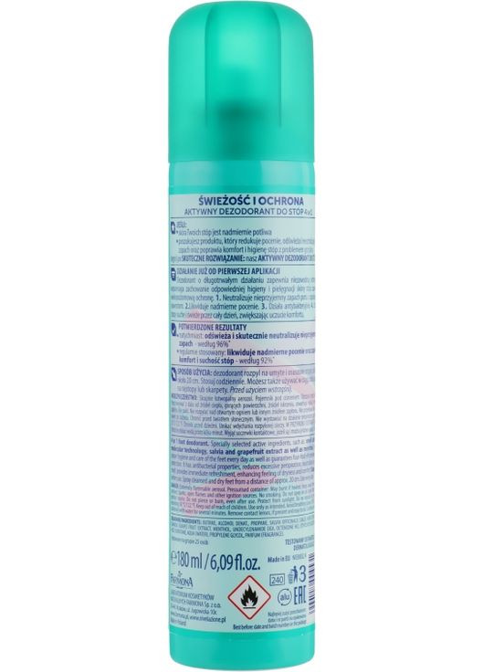 Дезодорант для ног 4 в 1 "Свежесть и комфорт" 180ml (495317-34369) Farmona (368645651)