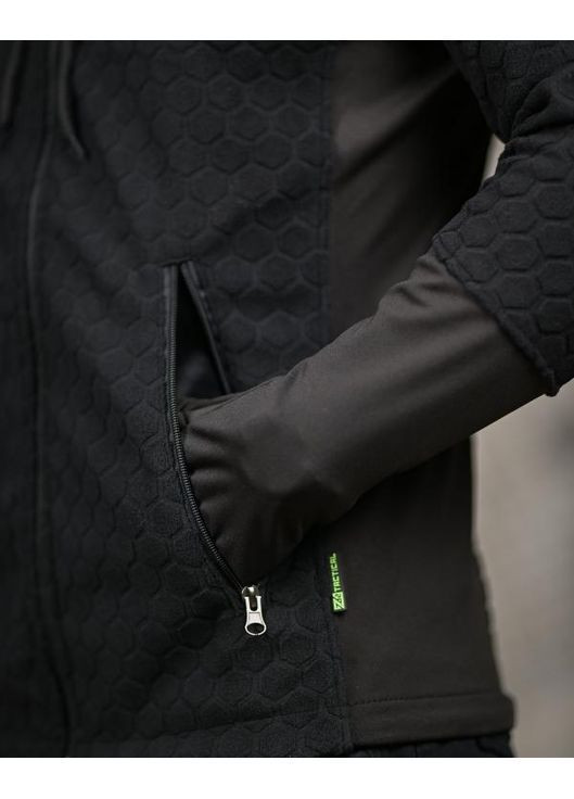 Армійська чоловіча тепла кофта на флісі чорна Freedom (367088918)