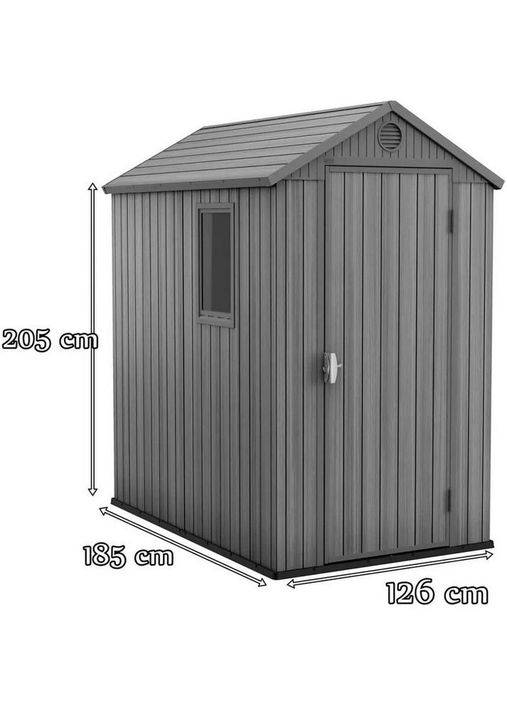 Садовий будиночок Darwin 4x6 126х185 см коричневий 246949 Keter (318434979)