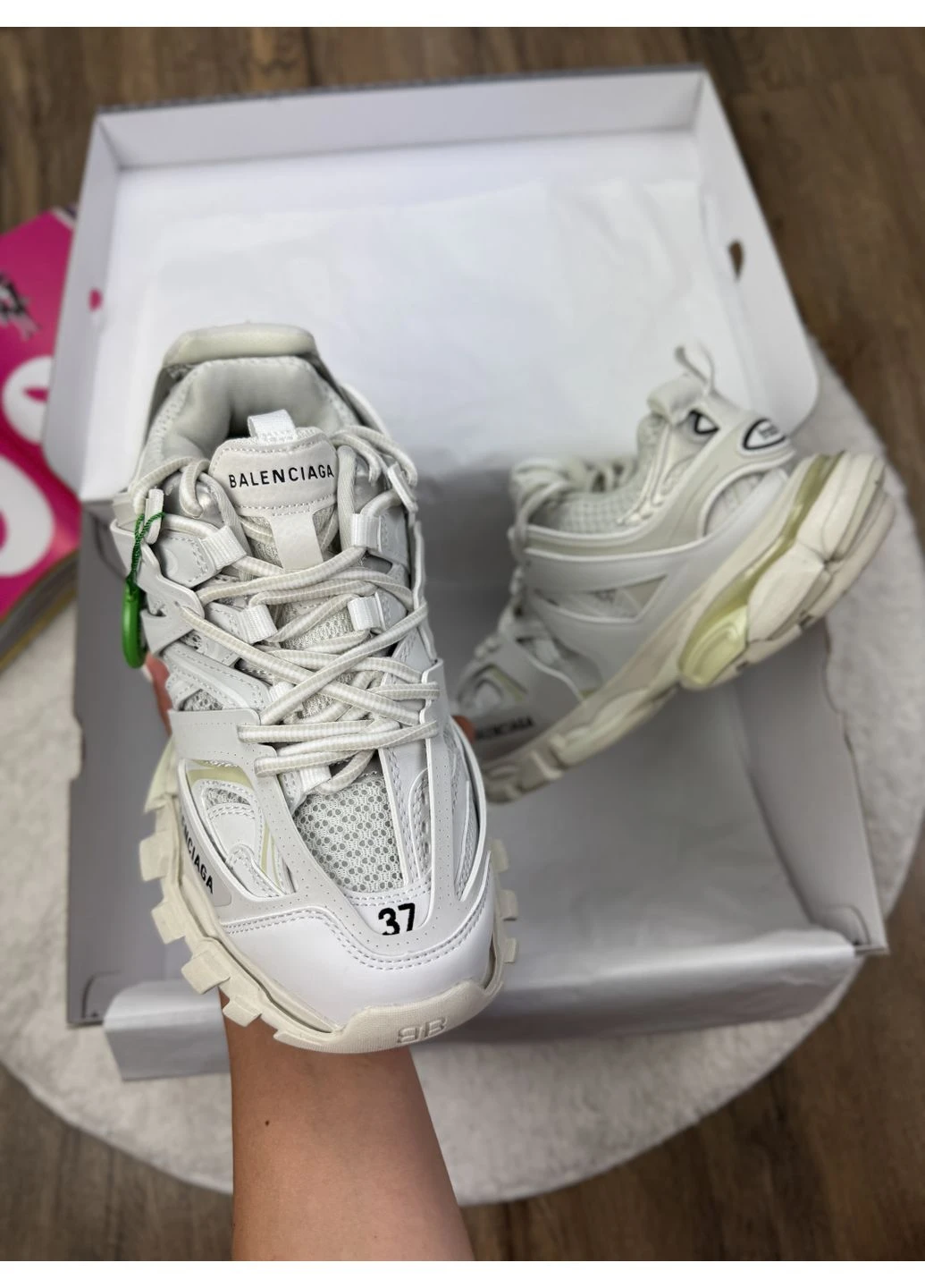 Белые летние кроссовки balenciaga track 3.0 white баленсиага трек No Brand