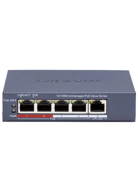 Комутатор 5 портів некерований DS-3E0105P-E/M(C) POE Hikvision (401476406)