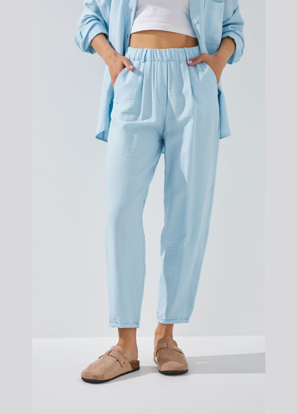 Штани однотонні жіночі 2006-K shop (2000990556851) On me МОМ (361499150)