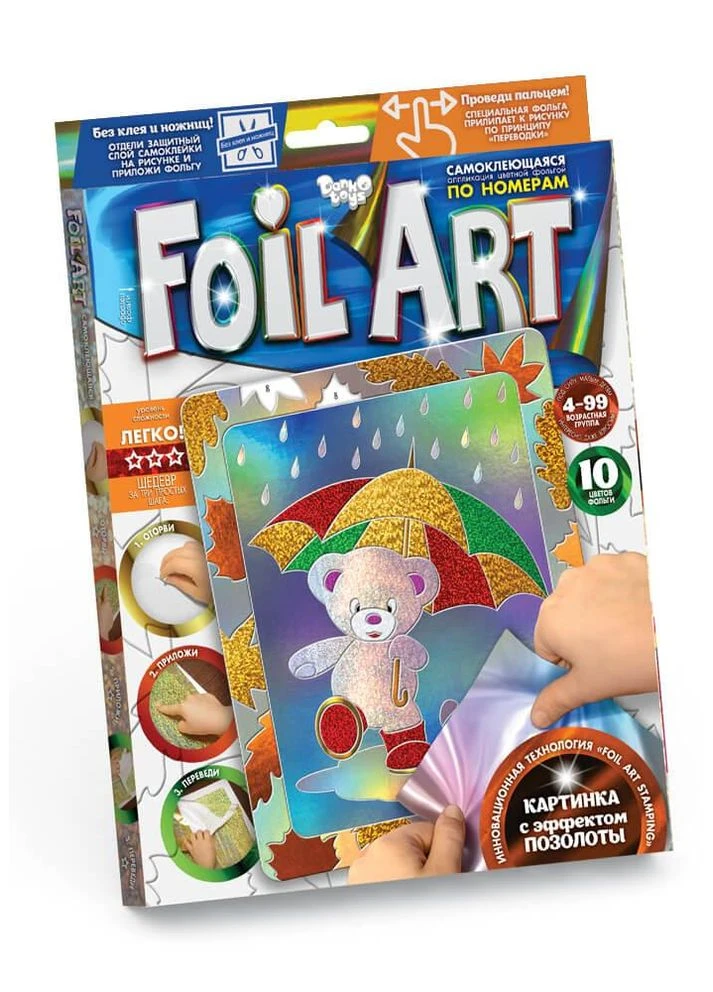 Набір креативної творчості "Foil Art",, Far-01-03 Ведмедик 4820186071207 Danko Toys (372708970)
