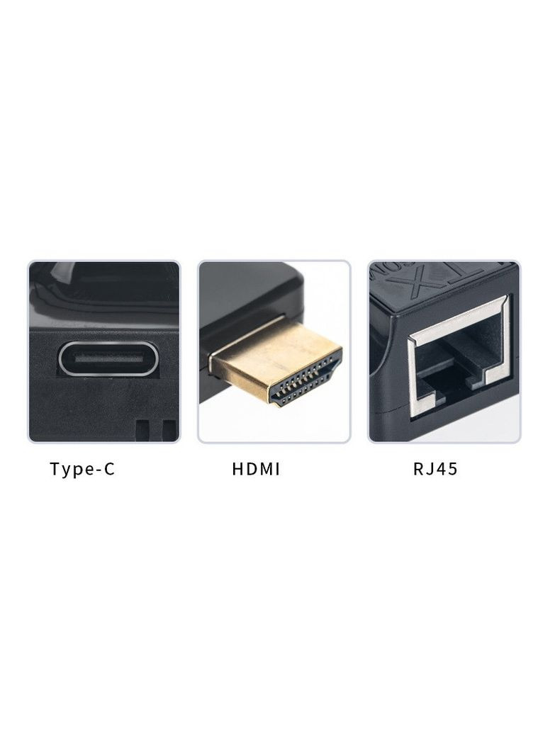 Удлинитель 60м. HDMI видео сигнала по UTP кабелю по одной витой паре передатчик преобразователь HDMI Extender rj45 No Brand (370859084)