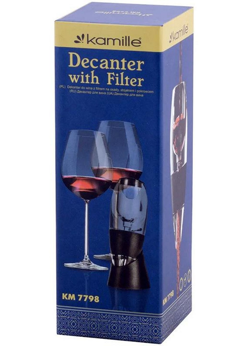 Декантер для вина акриловый с фильтром и подставкой Kamille (279322994)