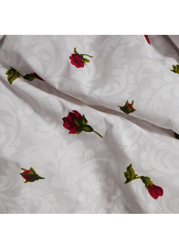 Комплект постільної білизни Бязь Gold Люкс Полуторний 143х210 наволочки 4х70х70 (MS-820009679) Moon&Star Romantic Rose (356114474)