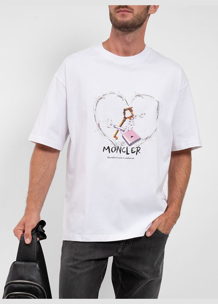 Белая футболка Moncler