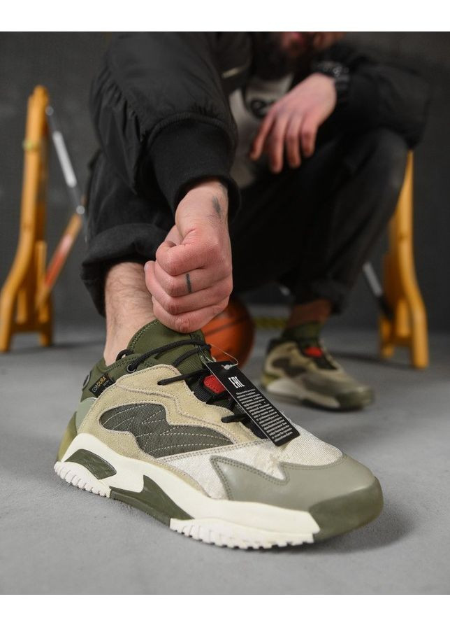 Оливковые всесезонные мужские кроссовки steper олива No Brand