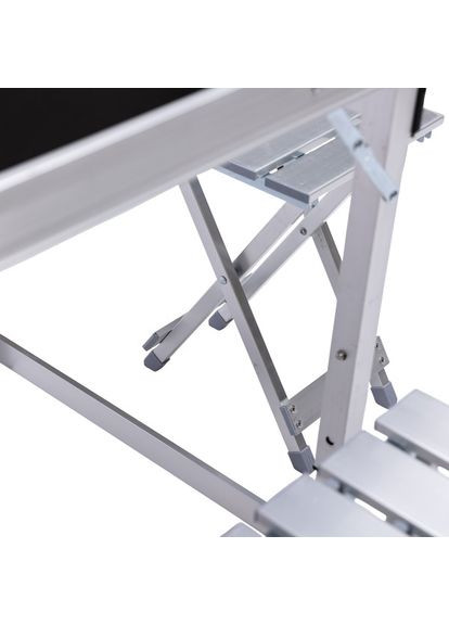 Розкладний стіл + 4 стільці кемпінговий набір для пікніка, риболовлі, відпочинку, туризму Чорний JY-12061B LUGI (371787521)