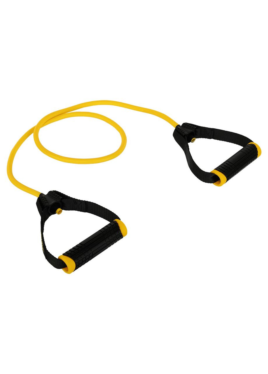 Эспандер трубчатый с ручками LP8405-L (латекс жгут, d-10x6мм, l-120см, ручка TPR, погрузка 10LB, желтый) LiveUp (354703389)
