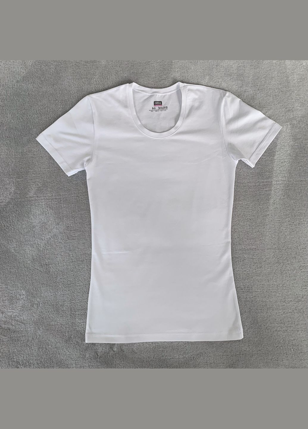 Біла жіноча футболка стрейч-коттон Oztas - (304768193)