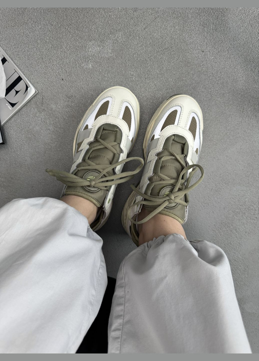 Кроссовки женские и мужские Adidas Niteball beige green | Адидас Найтбол бежевые зеленые No Brand бежевые демисезоны (316663567)