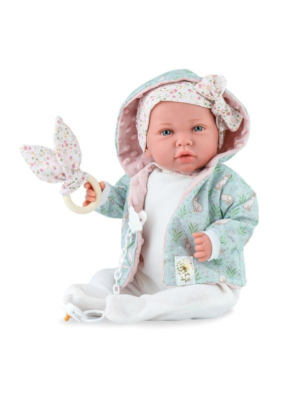 Испанская виниловая кукла Marina Pau большой пупс с погремушка для девочки 45 см мякоть игрушка Marina&Pau (370602492)