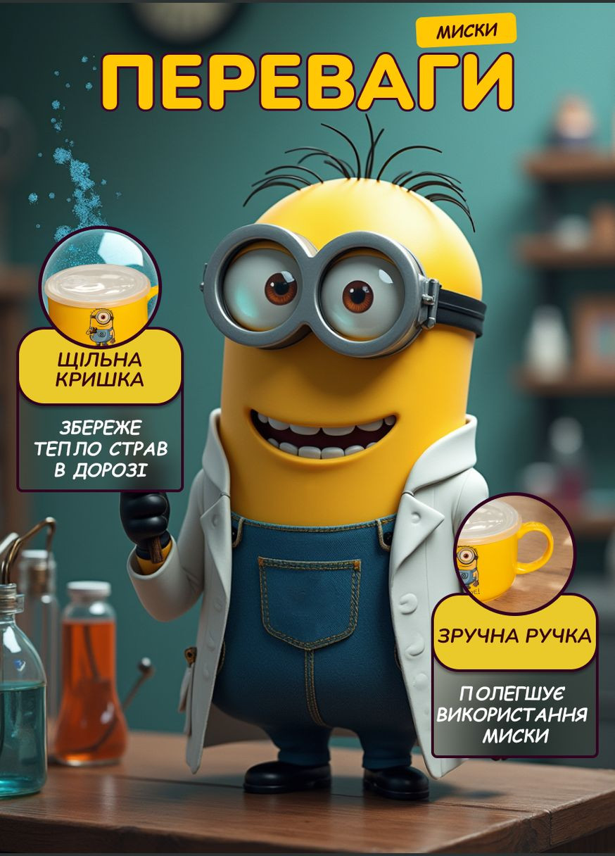 Миска для локшини керамічна 900 мл Poopaye з герметичною кришкою HP-15-18BM Yiwu (336517607)