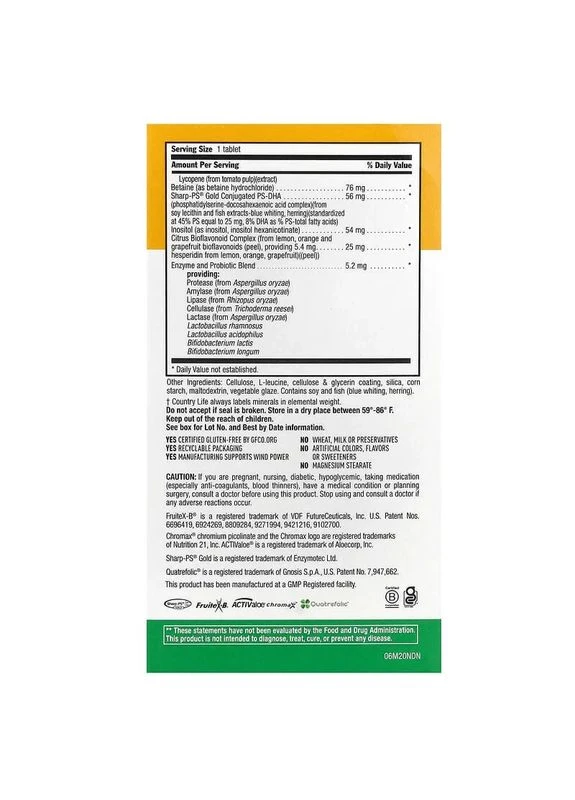 Вітаміни для чоловіків 50+ Core Daily-1 for Men 50+ Multivitamin 1 на день 60 таблеток Country Life (361118833)