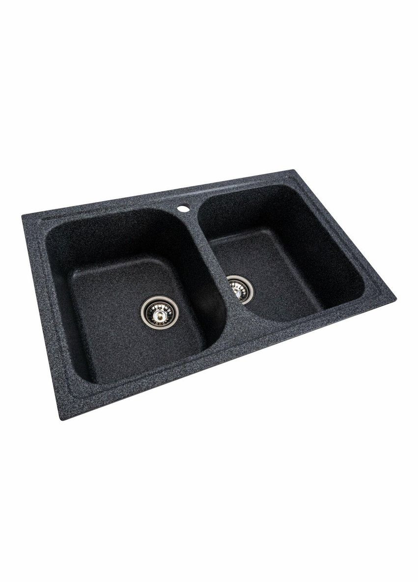 Гранітна мийка для кухні 7950 Equatoria матовий Графіт Platinum (342071597)