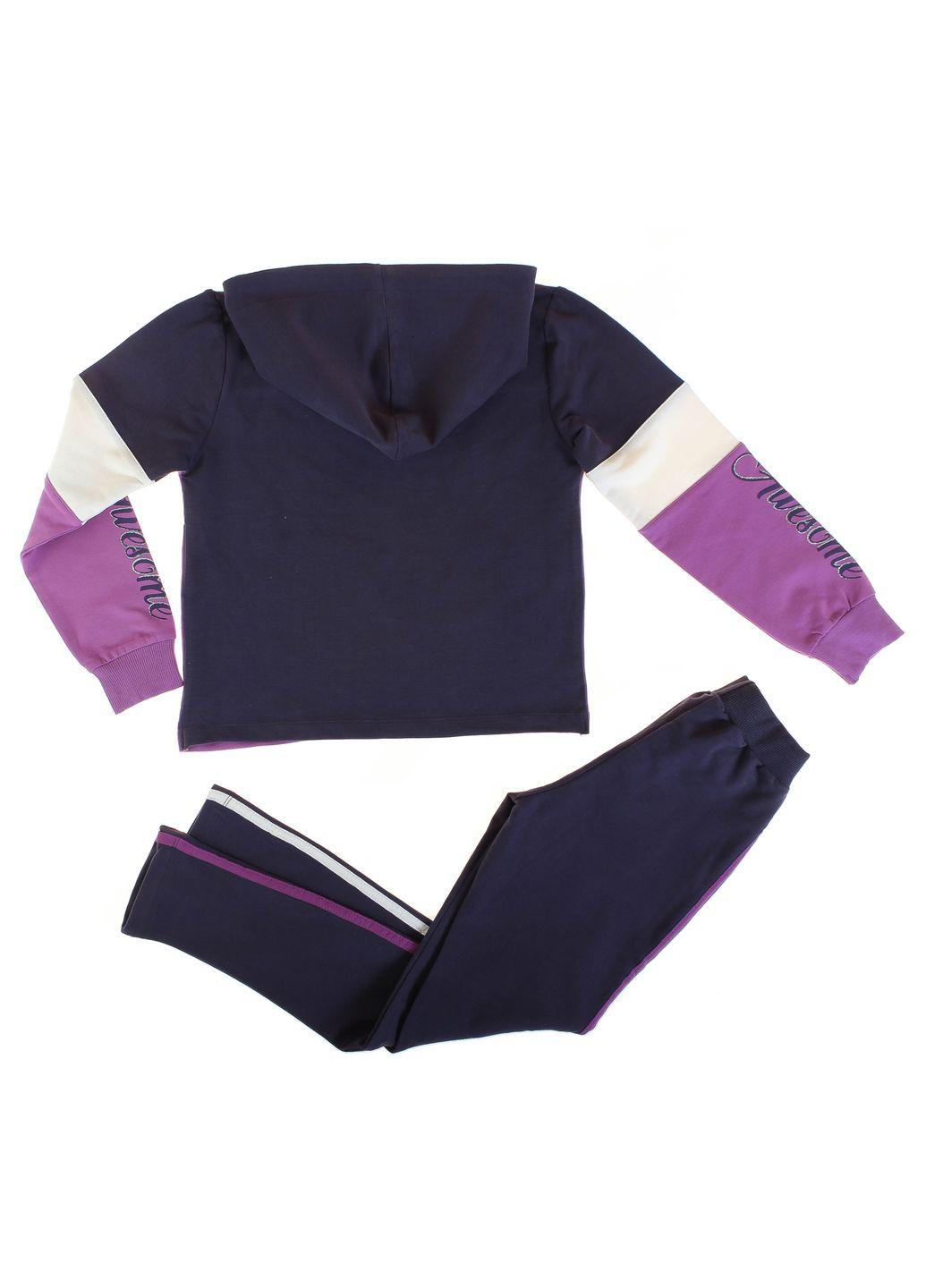 Лиловый демисезонный футболка с длинным рукавом + брюки 16481 и фиолетовый Breeze