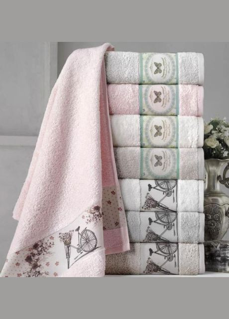 Набір 6 рушників Marlin 50х90см (лицьові), бамбук Pupilla комбінований