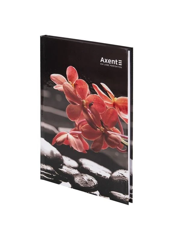 Книга записна тверда обкл. А5, 96 арк., кліт., R&B Flower Axent (380731689)