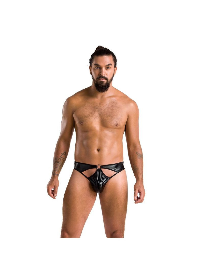 Чоловічі стринги 033 THONG PAUL XXL/XXXL Black, під латекс Passion (369951808)